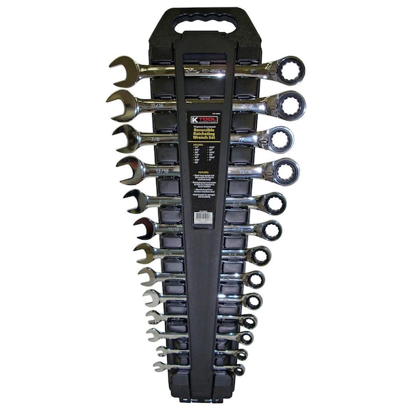 SAERatchetingWrenchSet, Reversible, 13pcs.